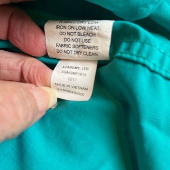 MAGELLAN Outdoors Men's Fish Gear Angler Fit Vented Button Shirt Aqua Size Small - Picture 9 of 9